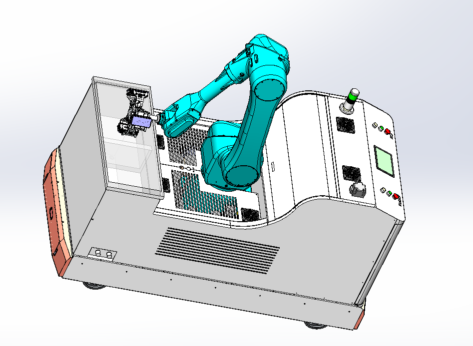 Hệ thống làm sạch bằng sóng siêu âm sử dụng robot gắn trên ray và xe RGV