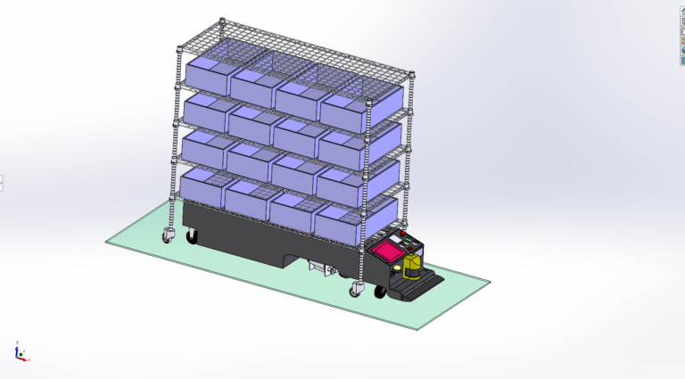 Giá cấp liệu AGV chui gầm B20